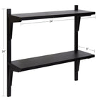 Mid-Century Wall Shelves, 24x8x24 Inch Decorative Wall-Mounted Storage And Display Shelving