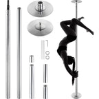 KFFKFF Dance Pole Set, 45mm Stainless Steel, Silver - HM-590S