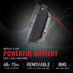 Hipeak Folding Electric Bike For Adults, 750W, 48V 15Ah, 20in x 4.0in Fat Tires, 25MPH