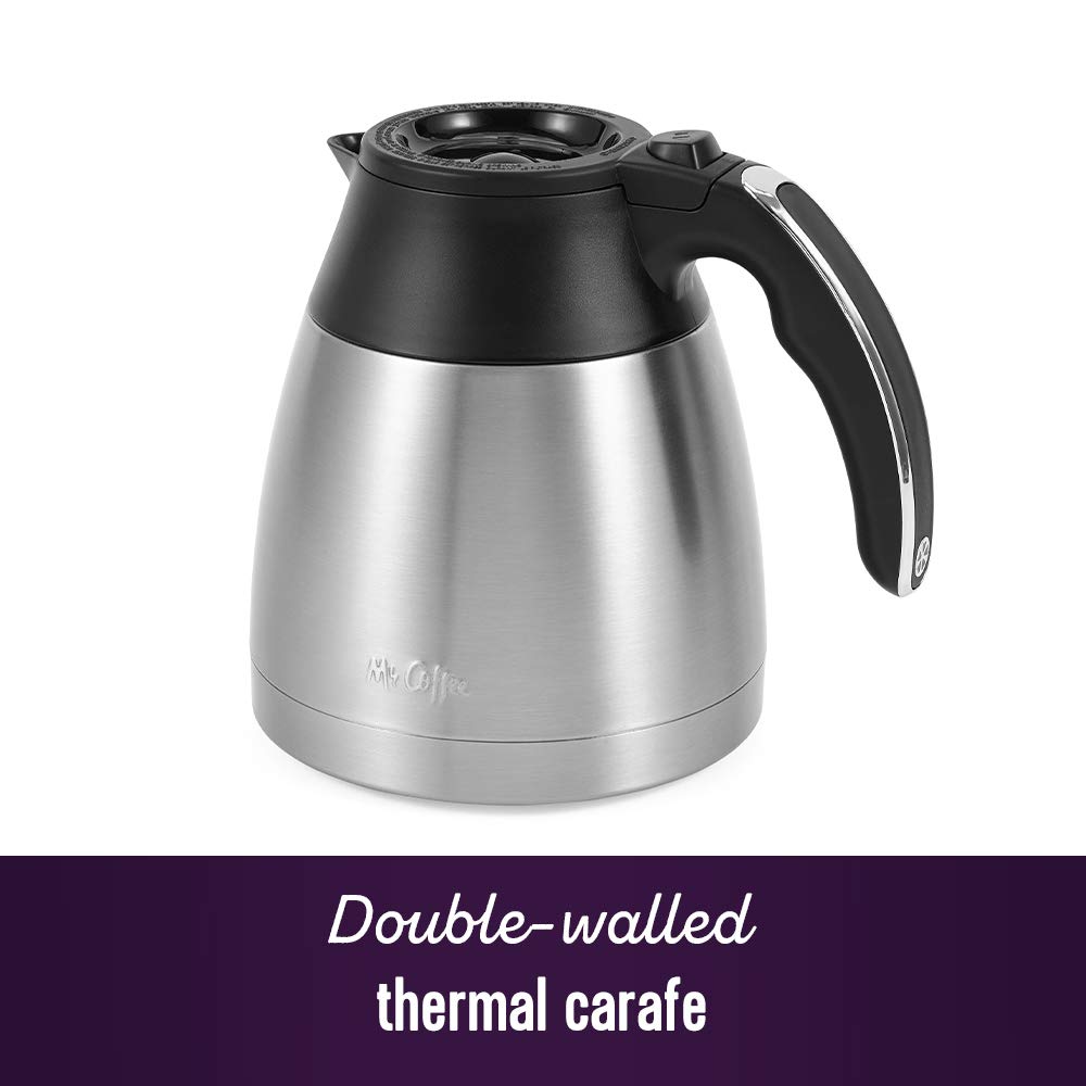 10-Cup Programmable Coffee Maker With Thermal Carafe And Strong Brew Selector