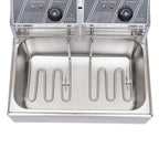 Commercial Electric Deep Fryer, 5000W, 12L Single Tank, Stainless Steel Fry Basket
