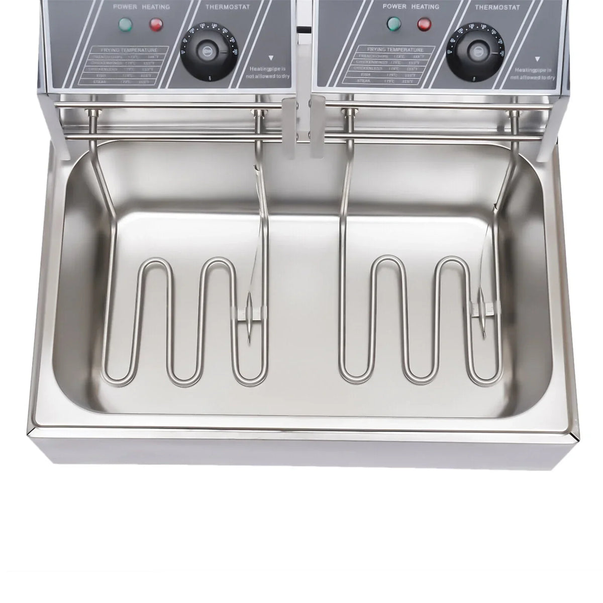Commercial Electric Deep Fryer, 5000W, 12L Single Tank, Stainless Steel Fry Basket