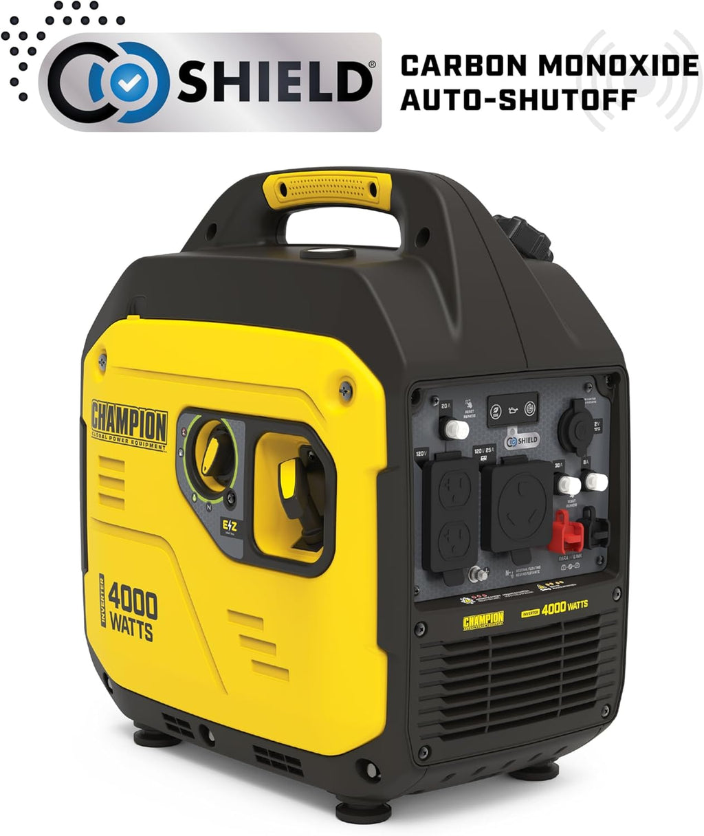 Champion Power Equipment 4000-Watt RV Ready Portable Inverter Generator With Quiet Technology And CO Shield