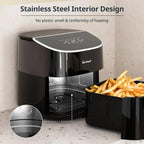 Larinest 8 Qt 8-in-1 Air Fryer With Viewing Window, Black - AF701
