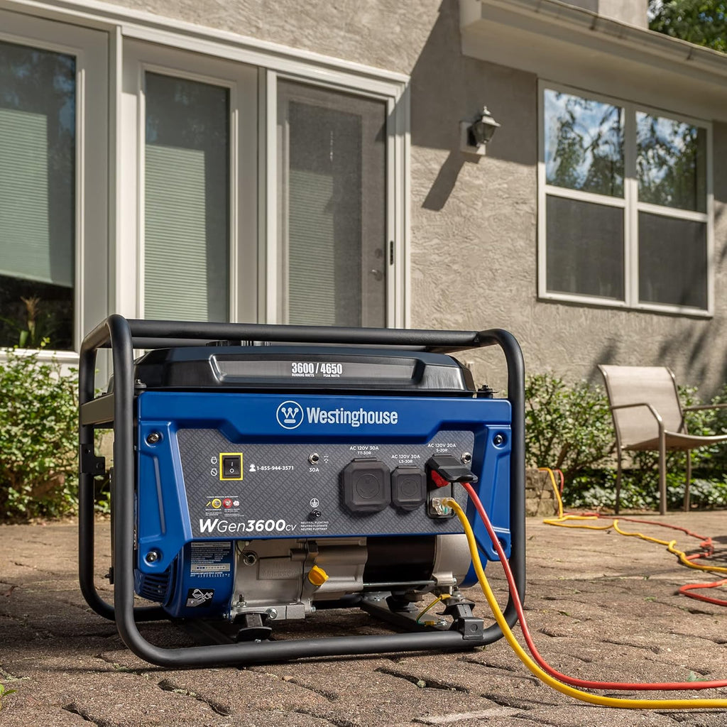 Westinghouse Portable Generator 3600 Running Watts 4650 Peak Watts 30A Outlet - 212cc