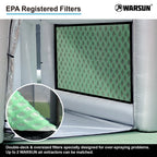 WARSUN Inflatable Paint Booth With Air Filter System, 28X15X10Ft, 950W+750W Blowers