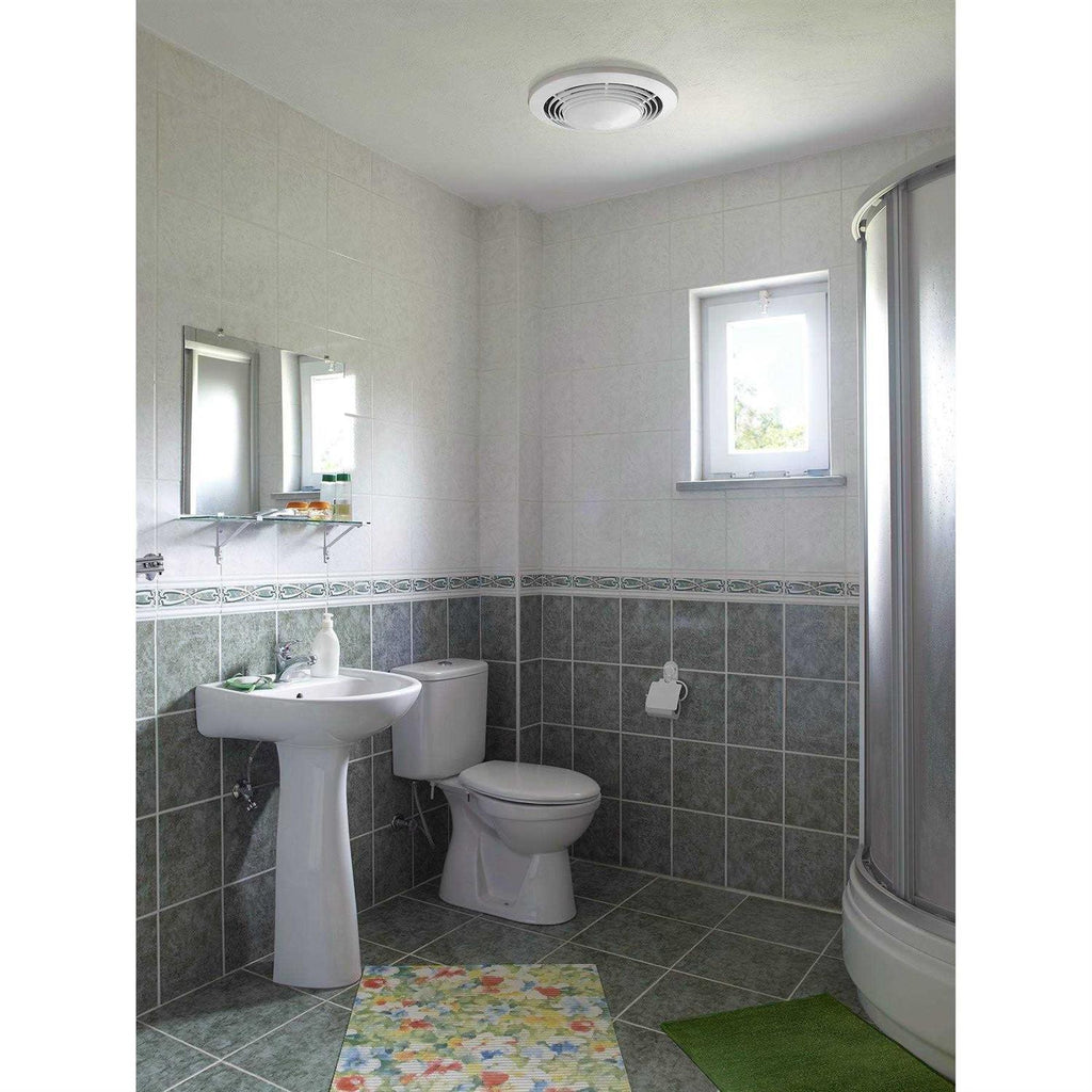 Nutone Bathroom Exhaust Fan With 110 CFM, 1500W Heater And 100W Light - QT9093WH
