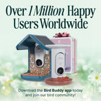 Birdbuddy PRO Solar Smart Bird Feeder With Camera, 5MP Photos, 2K HD Video, Blue - PRO