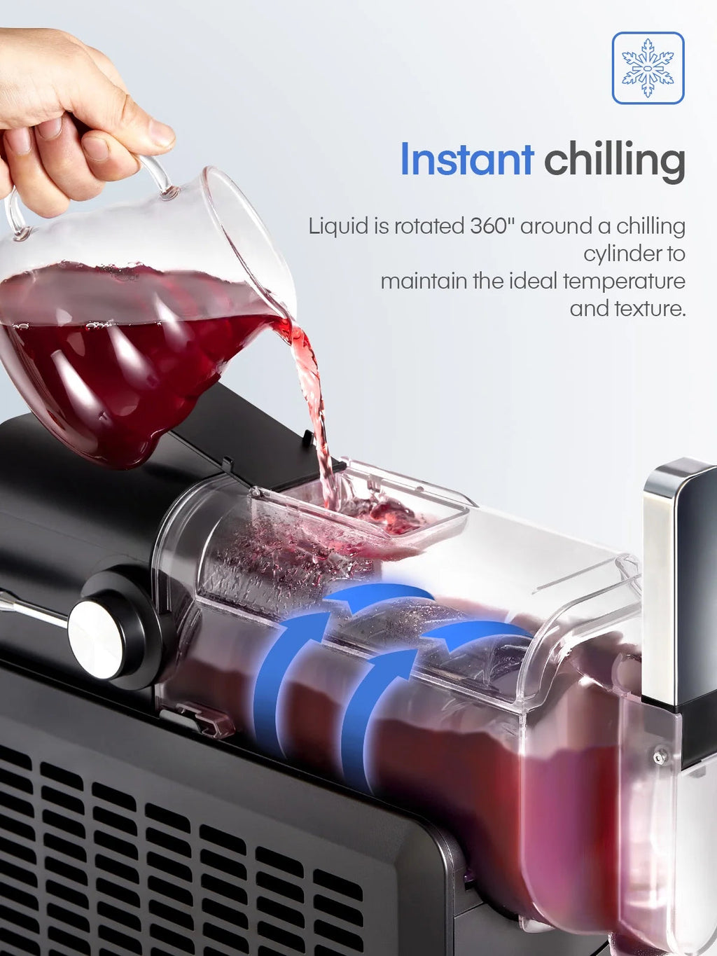FOHERE 5-in-1 Slushie Machine, 48 fl oz, Self-Cleaning - Frozen Drink Maker