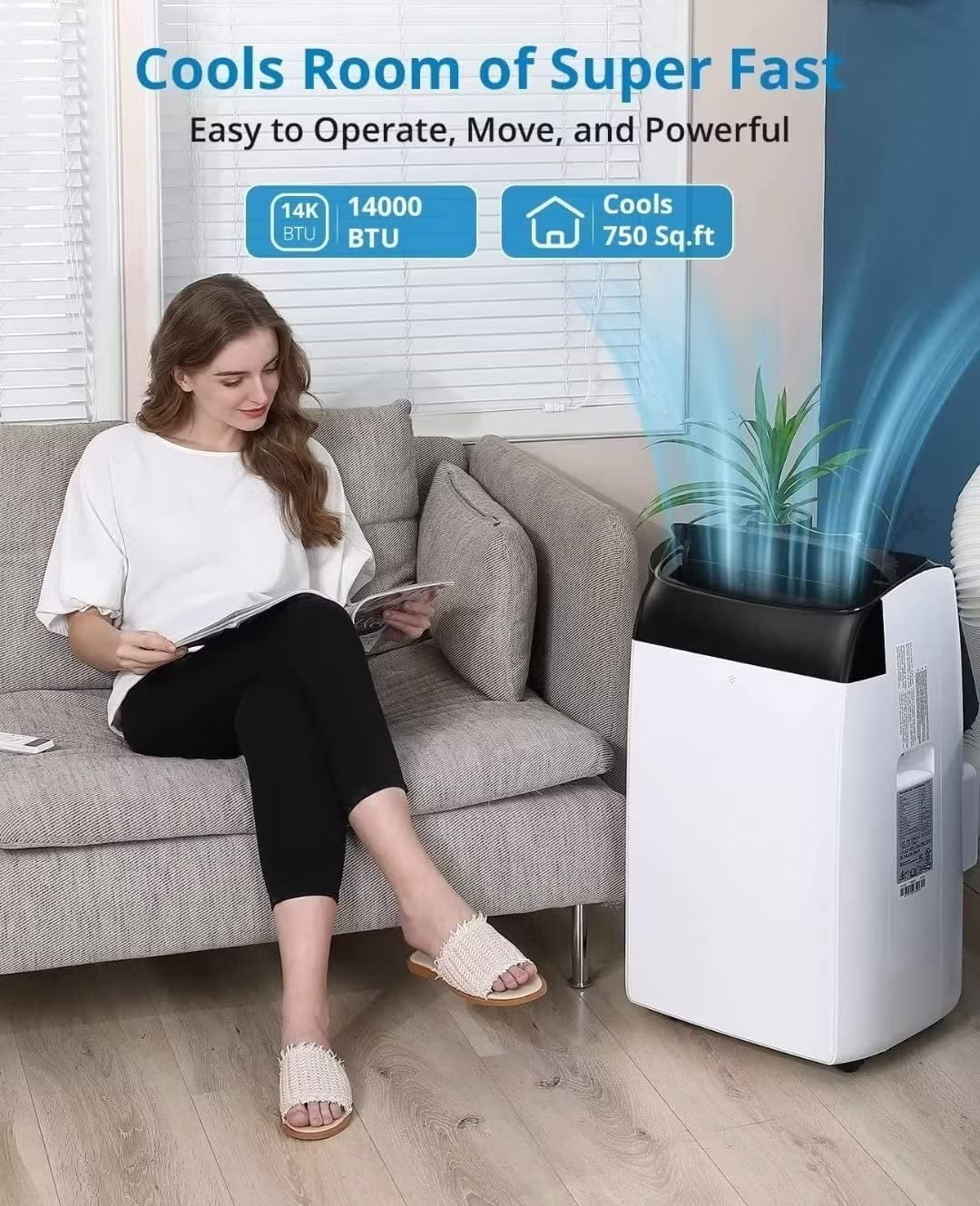 EastVita Portable Air Conditioner 10000 BTU With Remote Control And Window Kit
