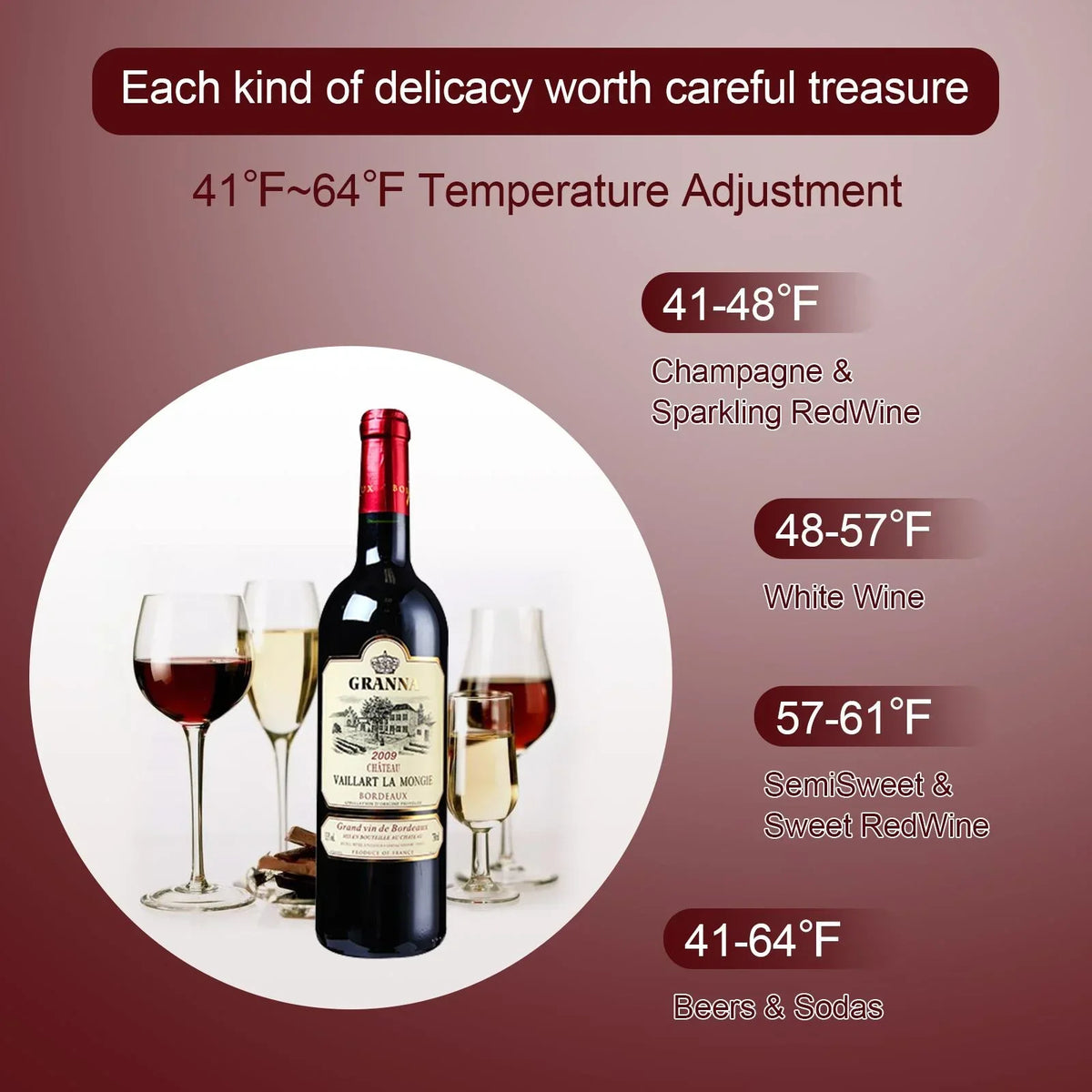Zimtown 16 Bottle Compressor Wine Cooler Refrigerator, Black - Digital Temperature Control With Lock