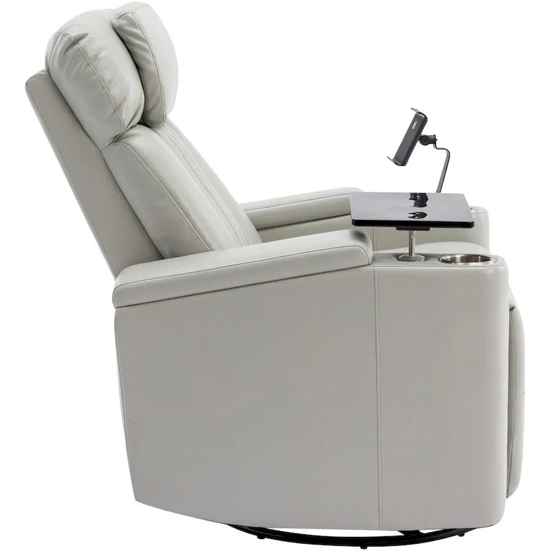Power Home Theater Recliner Chair, 34.6 D x 38.2 W x 41.4 H, 110-160 Recline, 270 Swivel