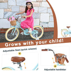 Glerc Girls' Kids' Bike, 12 inch, Pink, Ages 2-4 Years - Little Molly