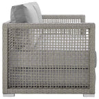 Afuera Living Wicker Patio Loveseat, Gray - 52in W x 32in D
