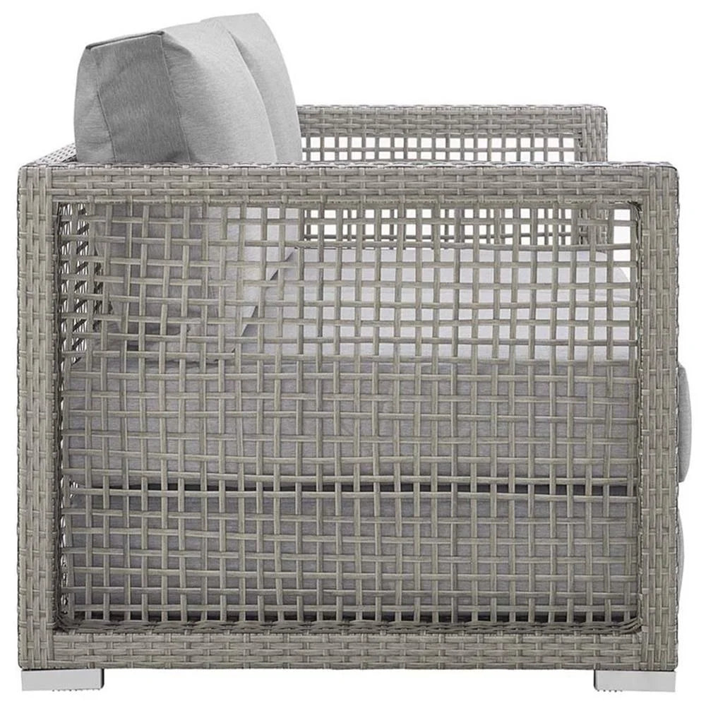 Afuera Living Wicker Patio Loveseat, Gray - 52in W x 32in D