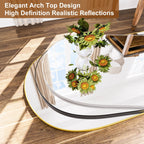 Arched Full Length Floor Mirror With Aluminum Alloy Frame - 65x22, 71x24, 71x28, 71x32