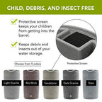 Good Ideas Impressions Downton Rain Saver Rain Barrel, 50 Gallon, Dark Granite - IMP-D50-DAR