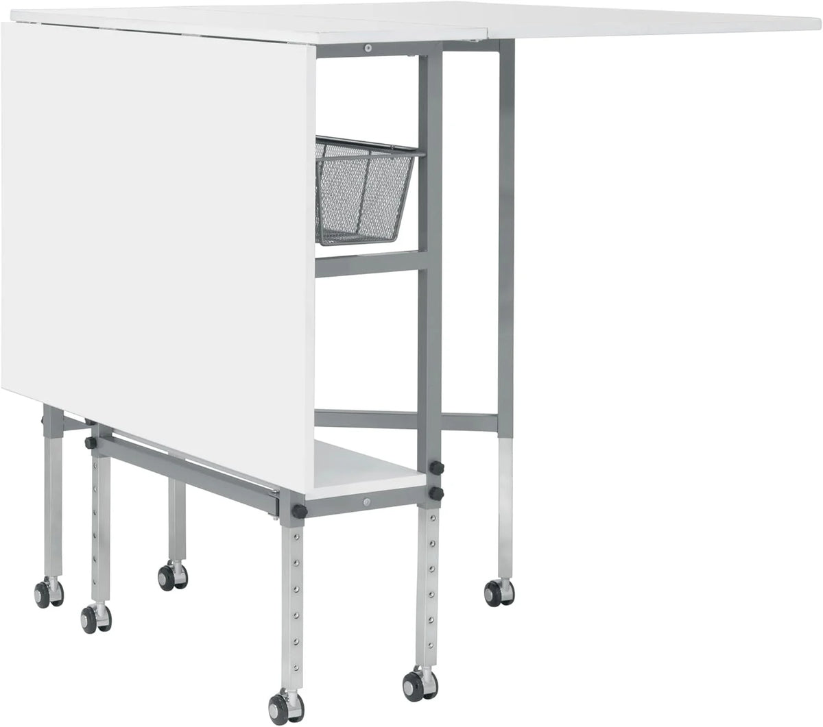 Sew Ready Hobby Cutting Table, 58.75 in x 36.5 in, White/Silver