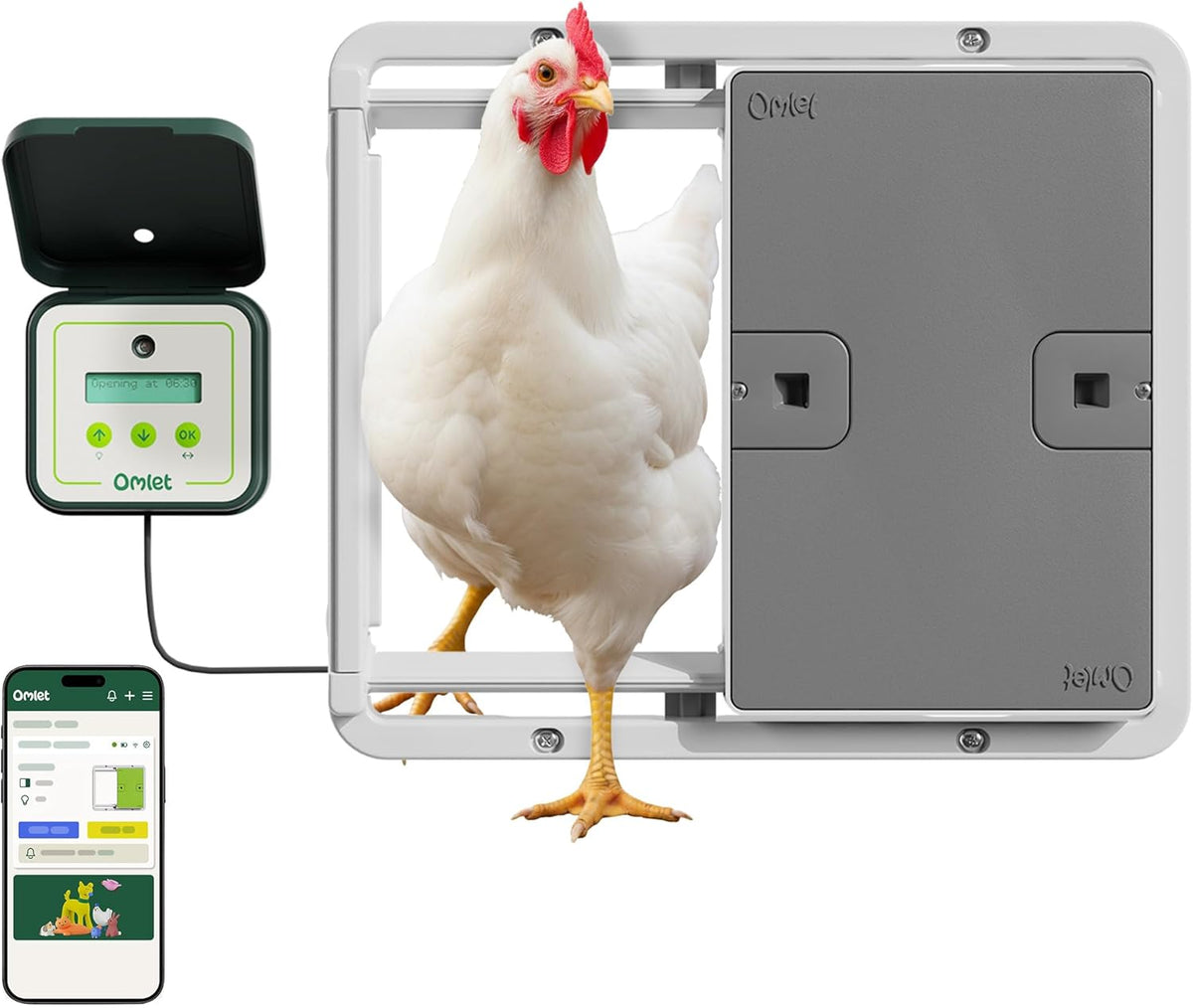 Omlet Smart Automatic Chicken Coop Door Opener - Wi-Fi Enabled
