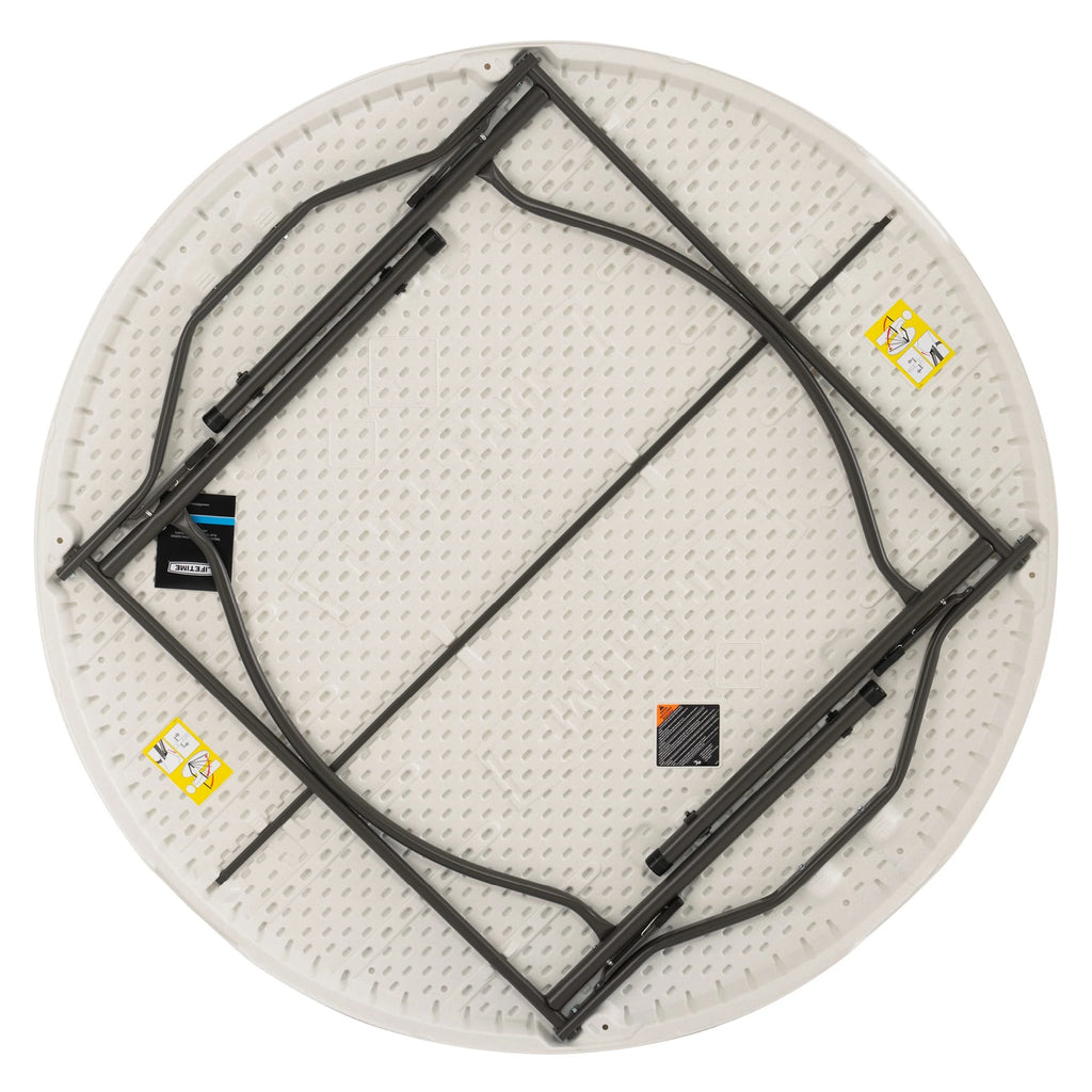 Lifetime 60 Inch Round Commercial Folding Table, Almond - 280435