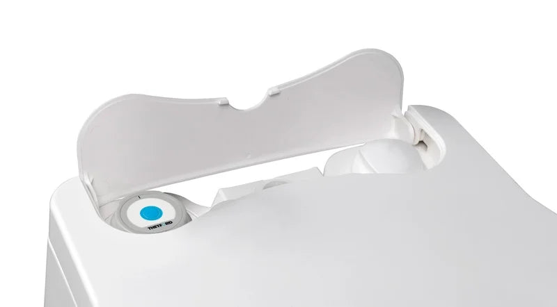 Thetford Porta Potti Portable Battery Powered Flush Travel Toilet, White - 565E