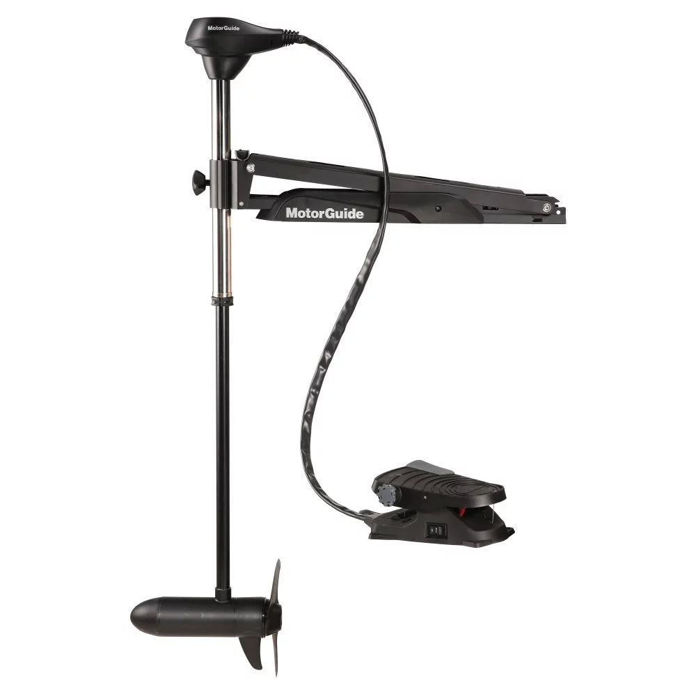 MotorGuide Freshwater Bow Mount Trolling Motor, Cable Steer, Foot-Control, 50-Inch Shaft, 55-Pound Peak Thrust - 940200100