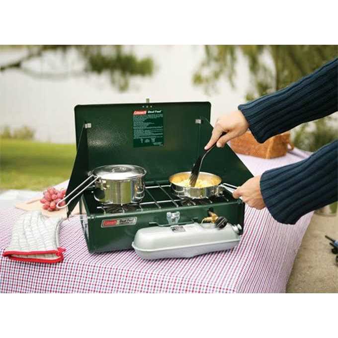 Coleman Dual Fuel 2-Burner Stove, 5 x 11 x 19 in - Guide Series