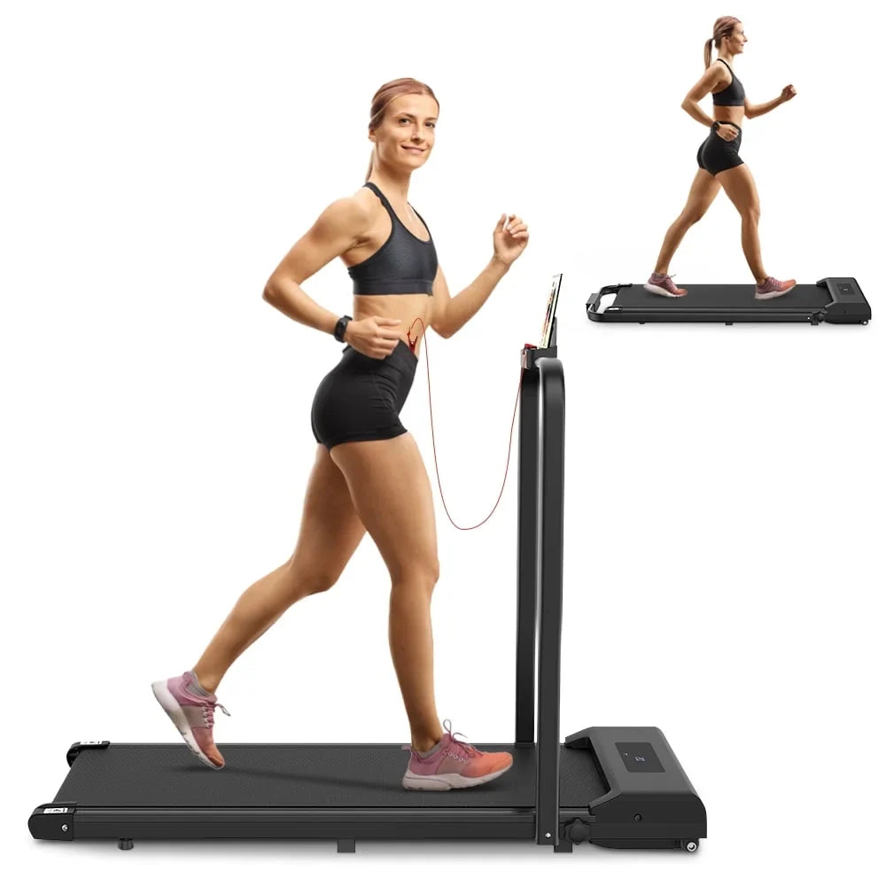 Bigzzia 2-in-1 Under Desk Treadmill, 2.5HP, 6.25MPH, 265 Lb