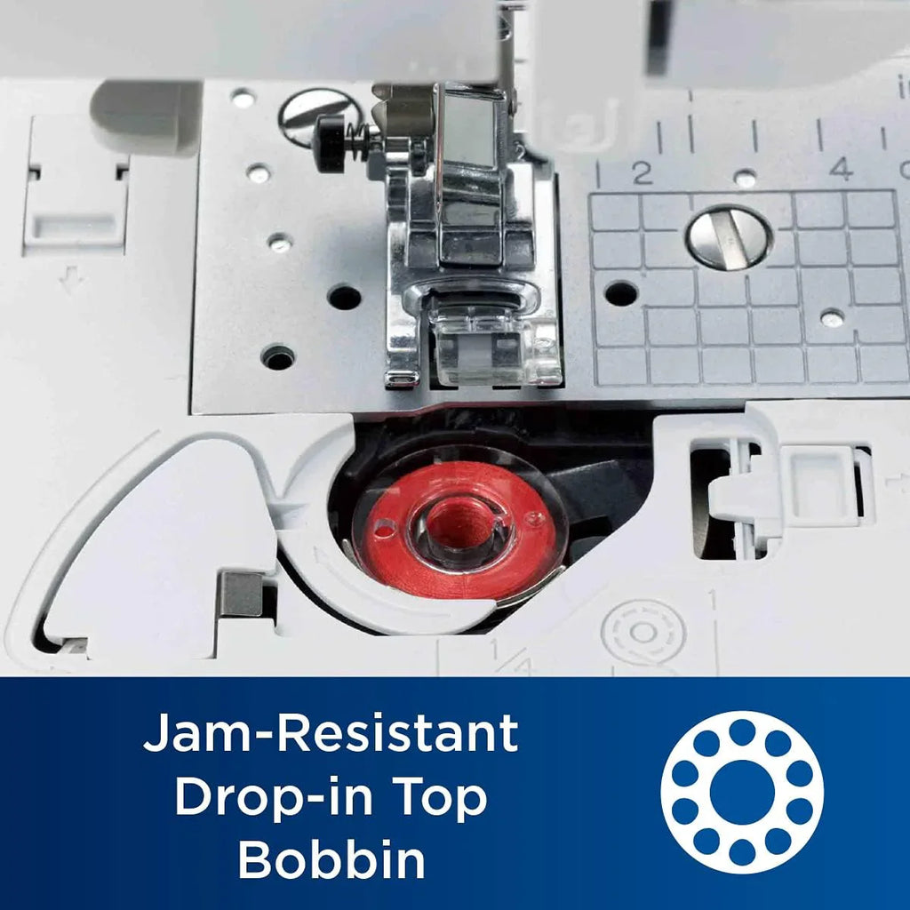 Brother Computerized Sewing And Quilting Machine, 165 Built-In Stitches, LCD Display, White, 20x12x17 - XR9550