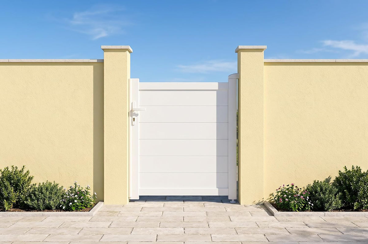 Casanoov Aluminium Folding Driveway Gate 4m x 160cm Grey - KIT-000024
