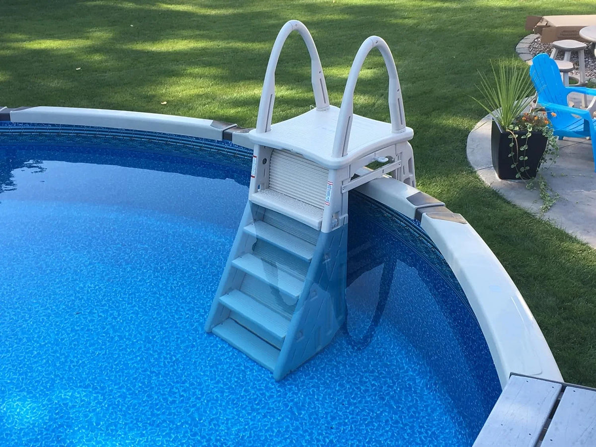 Confer Plastics Above Ground Pool Roll-Guard Safety Ladder, Adjustable - 7200