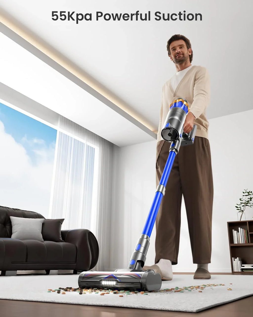 Cordless Stick Vacuum Cleaner - 650W 55KPA 70Mins