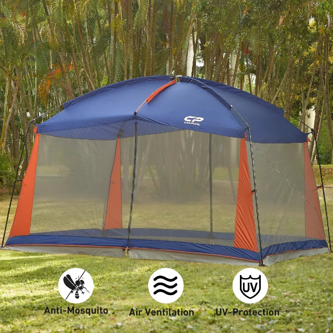 CAMPROS Screen House Canopy Tent, Blue, 12' x 10', 90in Center Height