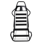 Racing Seats, PVC With Suede Material, Double Slider Design, Black - 2 Pieces