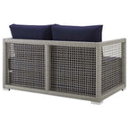 Afuera Living Wicker Patio Loveseat, Gray - 52in W x 32in D