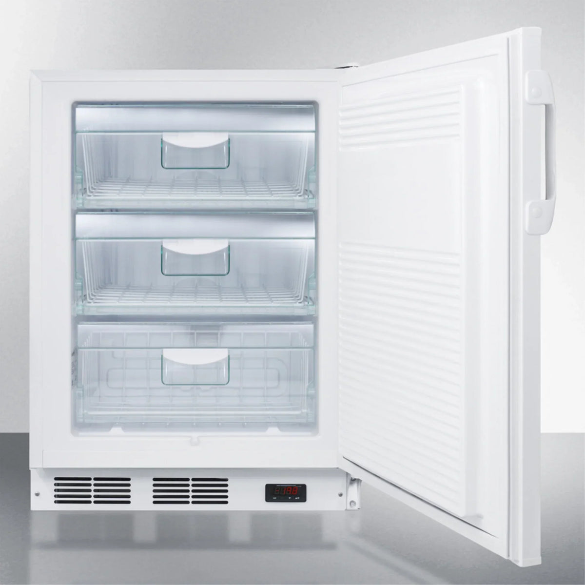 ADA Compliant Undercounter Medical All-Freezer, -25 C Operation, White, Front Lock, 32 Inch Height