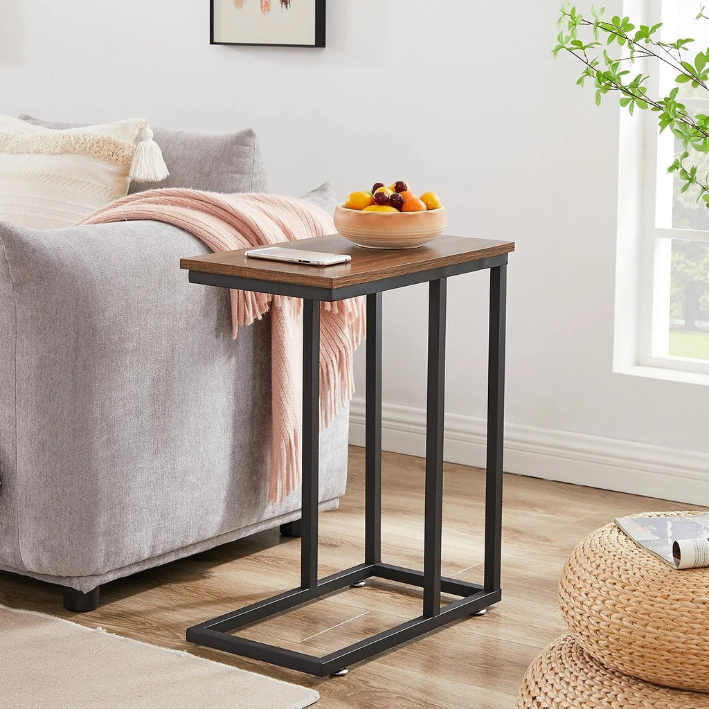 C-Shaped Sofa Side Tables, Set of 2, 11" D x 19" W x 24" H