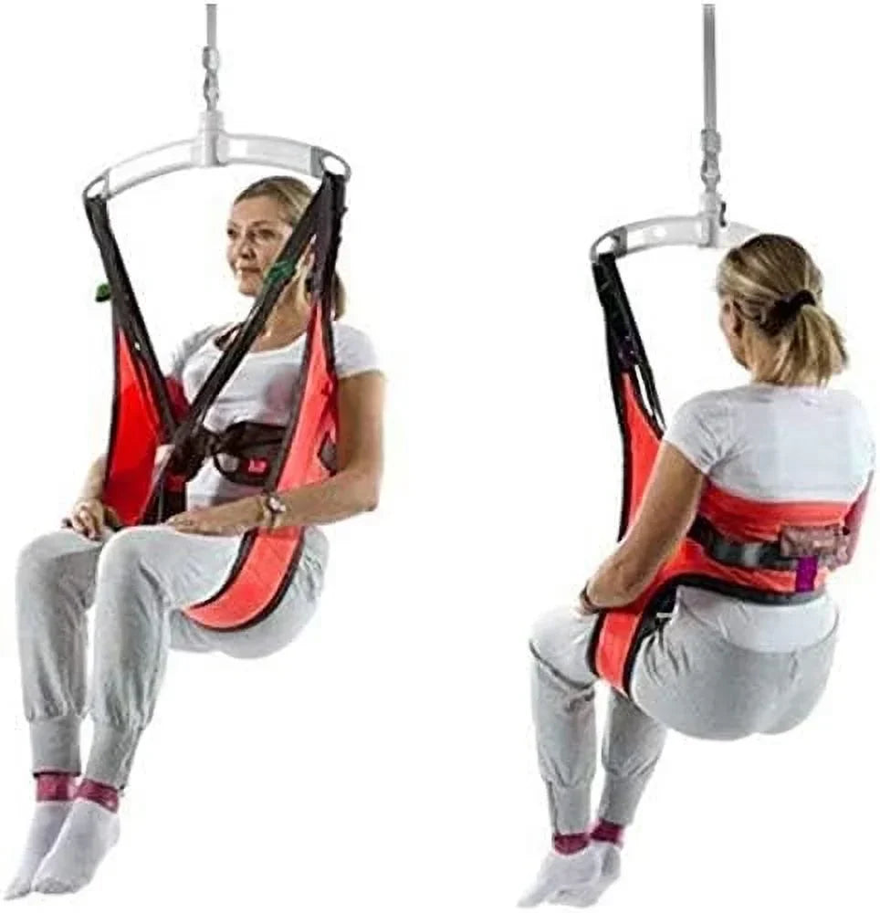AMQTSLM Commode Patient Lift Sling, Red, 36.6 x 37.8 in, 200-500 lb Capacity