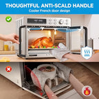 Midea Flexify French Door Air Fryer Toaster Oven Combo, 26.4 QT, 10-in-1, Stainless Steel