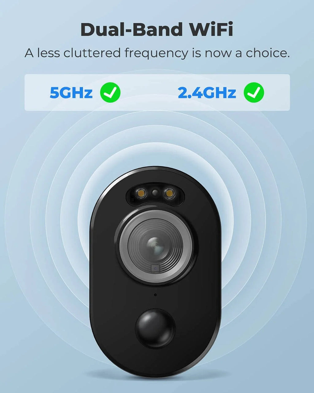 Reolink Outdoor Battery-Powered WiFi Security Camera, 4MP, 2.4/5GHz - Argus 3 Pro