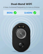 Reolink Outdoor Battery-Powered WiFi Security Camera, 4MP, 2.4/5GHz - Argus 3 Pro