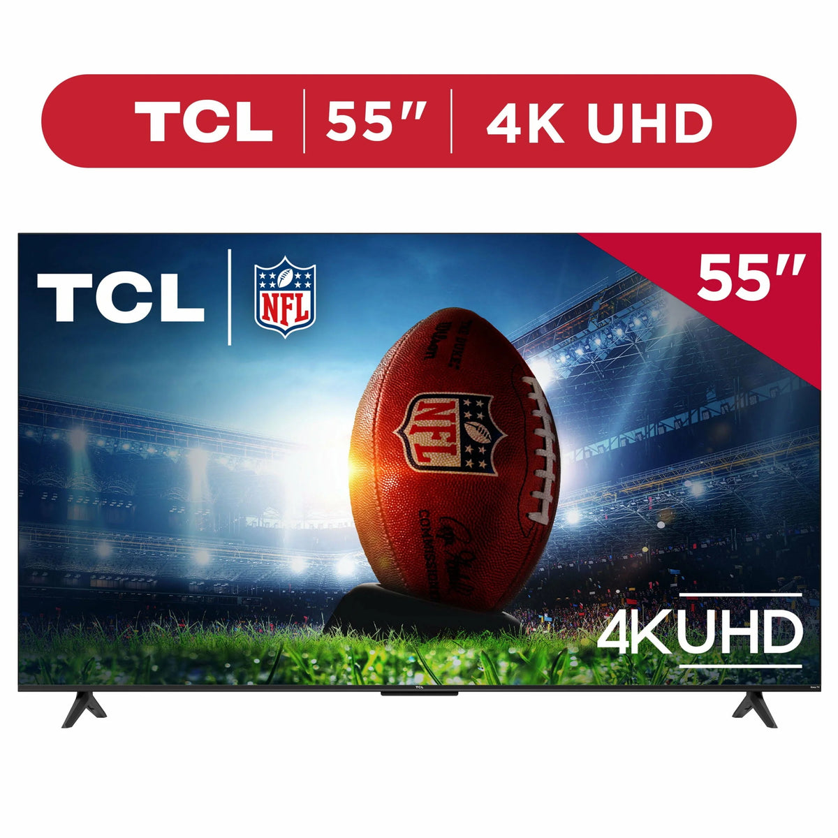 TCL 55 inch 4K UHD HDR Roku Smart TV With 4 HDMI Inputs - 4-Series