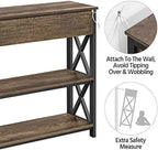MQLIFEBOOM Console Table With Drawer And 3 Tier Shelves - Metal Frame