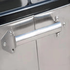 Rolling Patio Cooler 80 Quart Steel - Silver