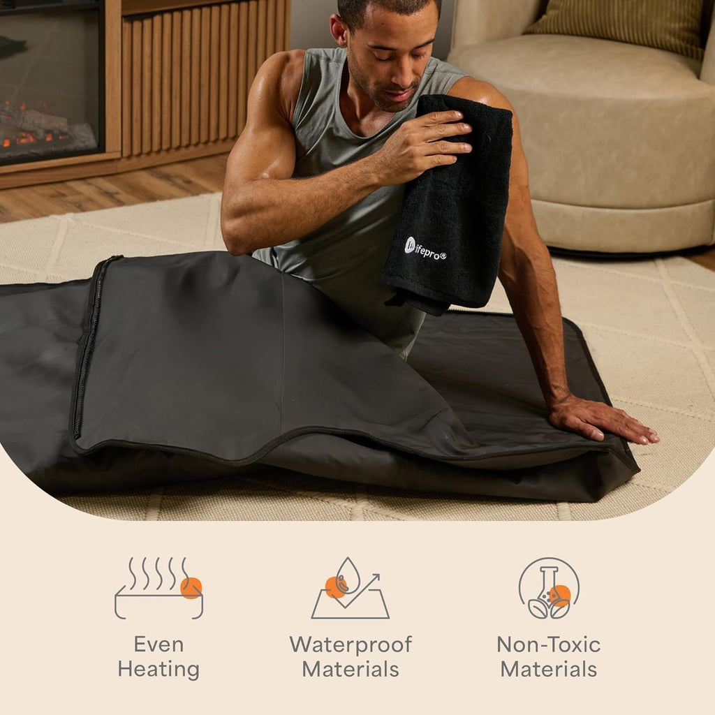 LifePro RejuvaWrap Infrared Sauna Blanket - 71 x 36 in, 9 Heat Levels