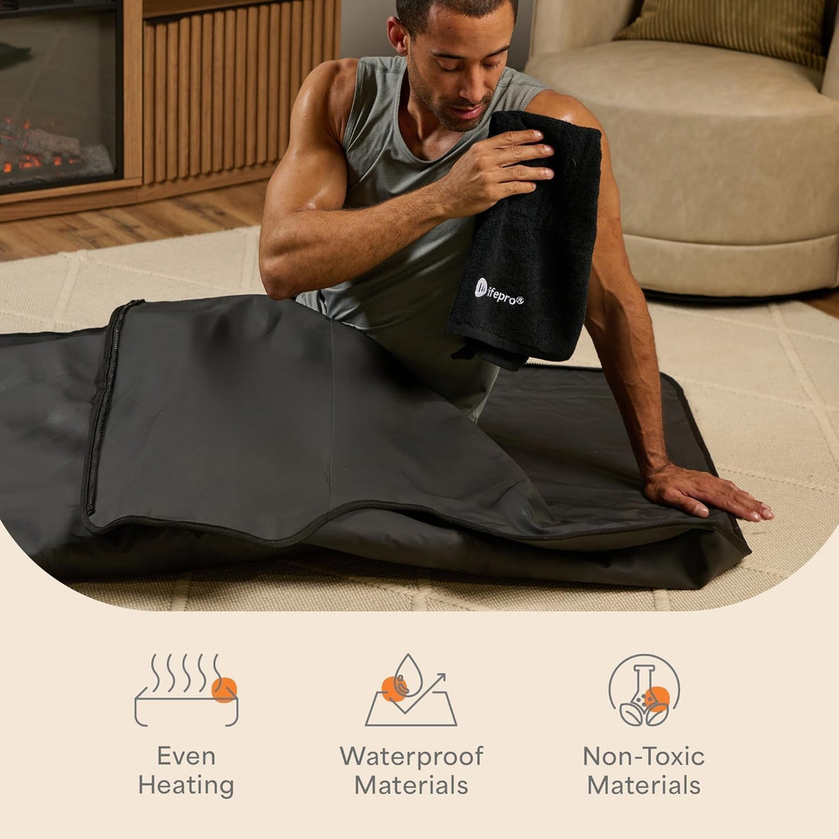 LifePro RejuvaWrap Infrared Sauna Blanket - 71 x 36 in, 9 Heat Levels