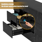 9-Drawer Storage Dresser Cabinet With Light, 15.7 W x 55.1 L x 30.3 H