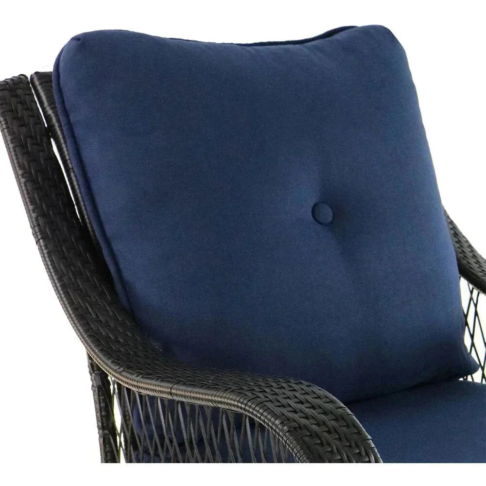 5-Piece Steel Patio Fire Pit Seating Set With Swivel Gliders - Orleans Collection