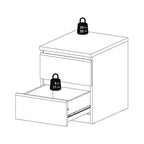 Home Square 2 Piece Furniture Set With Platform Full Bed And 2 Drawer Nightstand