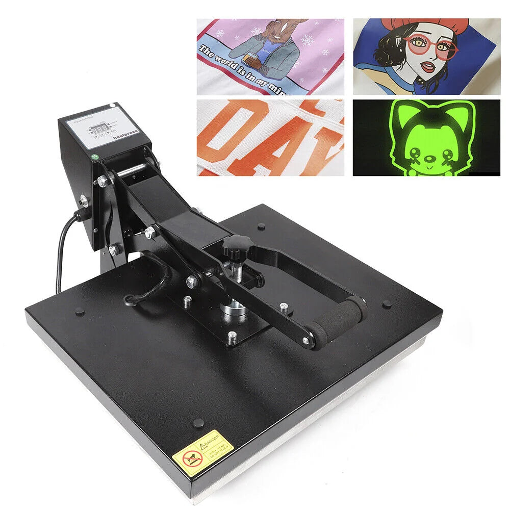 DENEST Clamshell Heat Press Machine 16in x 20in For T-Shirt Sublimation And Digital Transfer